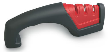 Durable Plastic Red Knife Sharpener , Hone Knife Sharpener For Ceramic Knives